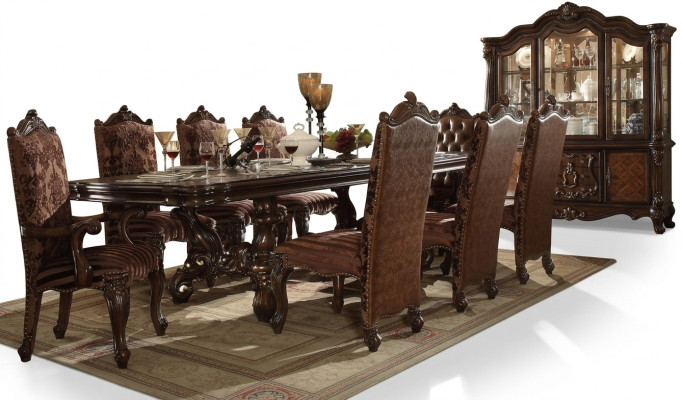 Klassische Braune Chesterfield Lederstühle Luxuriöses x8 tlg. Stuhl-Set