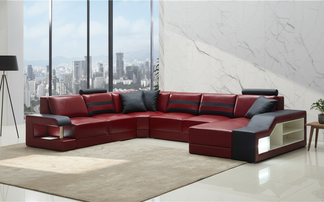 Moderne Sofa Eckgarnitur U Form Polster Ecke Couch Designer Sitz Möbel Couchen