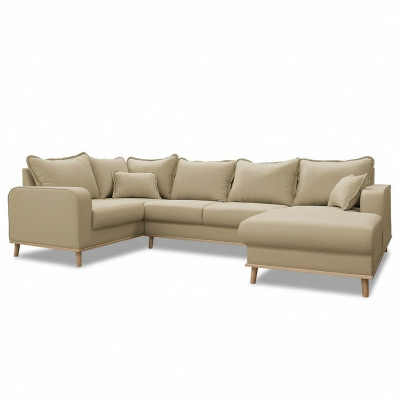 U-Form Couch Wohnlandschaft Ecksofa Garnitur Modern Design Sofa textil