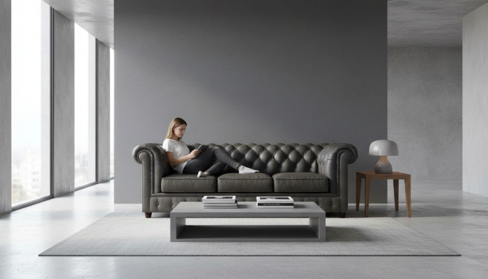 Dreisitzer Chesterfield 3 Sitzer Sofa Polster Couch Sitz Garnitur 3er Couchen
