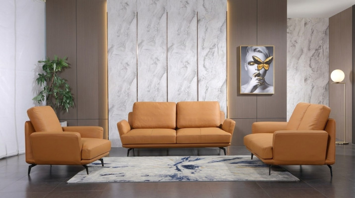 Ledersofa Sofagarnitur Deko 3+2+1 Sitzer Set Polstersofa Garnitur Couch