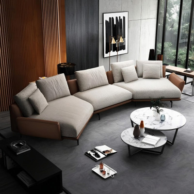 Ecksofa U-Form Stoff Couch Wohnlandschaft Garnitur Design Modern Sofa Trapez Neu
