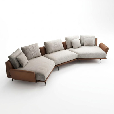 Ecksofa U-Form Stoff Couch Wohnlandschaft Garnitur Design Modern Sofa Trapez Neu