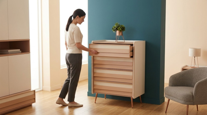 Modern Kommode mit 2 Schubladen Möbel Designer Zimmer Kinderzimmer Neu