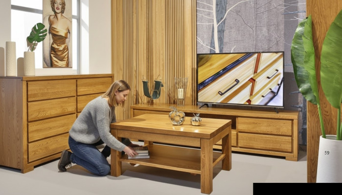 Beistell Tisch Couchtisch Echtes Holz Massive Möbel Eiche 120x80cm Neu Tische