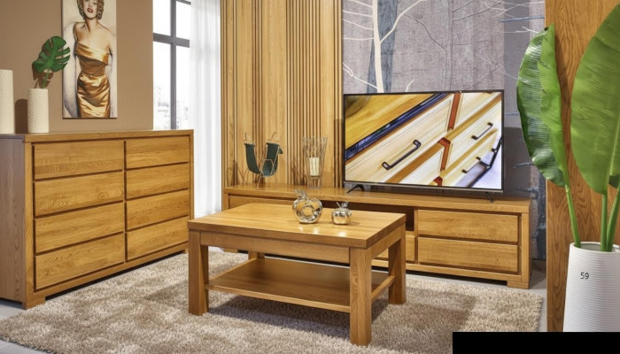 Beistell Tisch Couchtisch Echtes Holz Massive Möbel Eiche 120x80cm Neu Tische