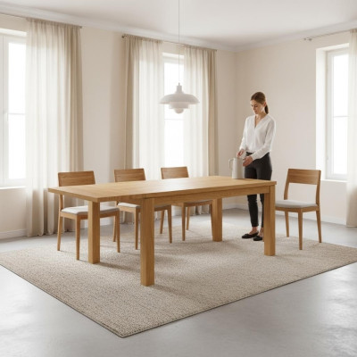 Konferenztisch aus Naturholz Massivholz-Esstisch Handgefertigtes Esszimmer