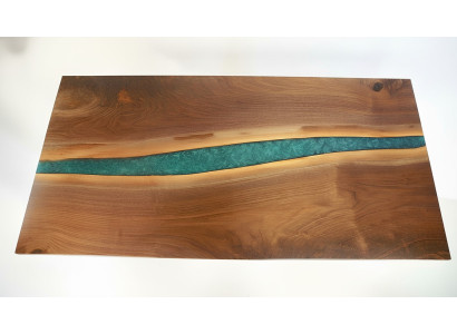 Echtes Holz epoxid Harz Fluss Tisch Schwarz Wasser Tissche Epoxy Möbel Massiv