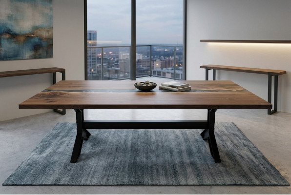 Designer Tisch Handmade Wasserfall Couchtisch Beistelltisch Couchtisch Preis 1qm