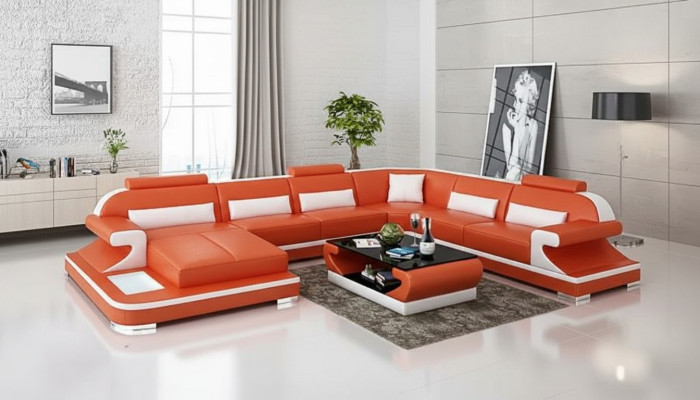Ecksofa Wohnlandschaft Eckcouch Eckgarnitur Sofa LForm Ledersofa Couch Polster