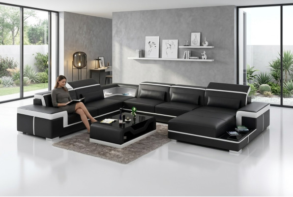 Ecksofa Design Moderne Wohnzimmer Möbel Eckcouch Lederpolster Couch
