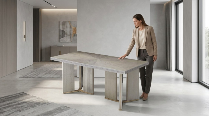 Luxus Tisch Design Esszimmer 200x100cm Esstische Holz Möbel Designer
