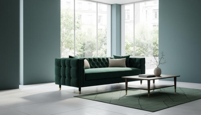 Chesterfield Sofa Wohnzimmer Stoffsofa Couch Polster Sitz Garnitur 3er Sofas Neu