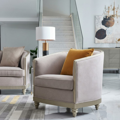 Sessel Einsitzer Royal Stuhl Thron Polster Lounge Stühle Sofa Hotel