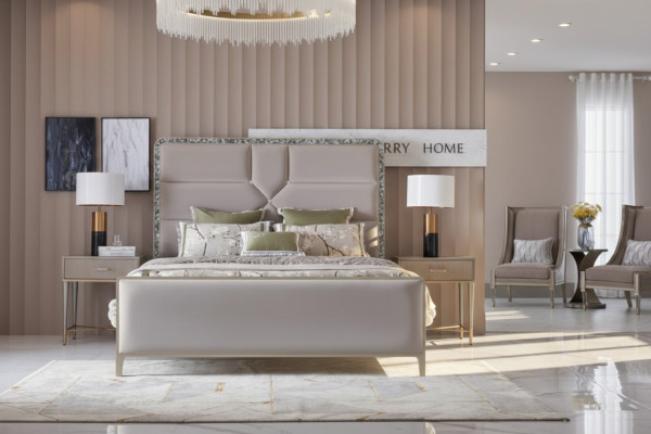 Luxus Bett Schlafzimmer Möbel 2x Nachttisch Set Betten dubai hotel 3tlg