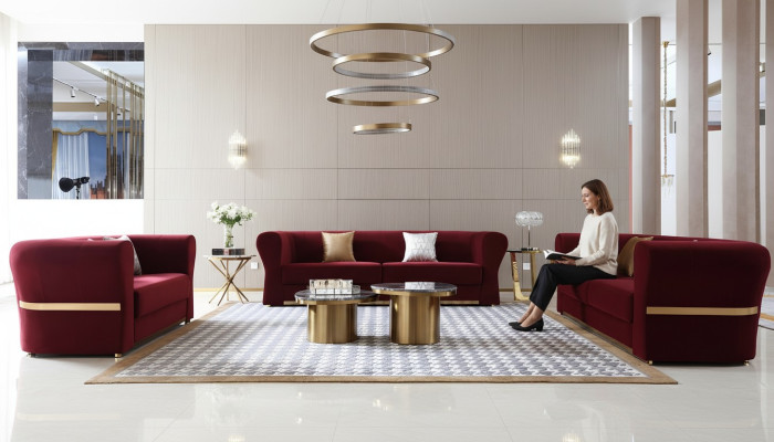 Dreisitzer Couch Polster Design Sofa Moderne Sitz 242 x 93 Sofas Zimmer Möbel