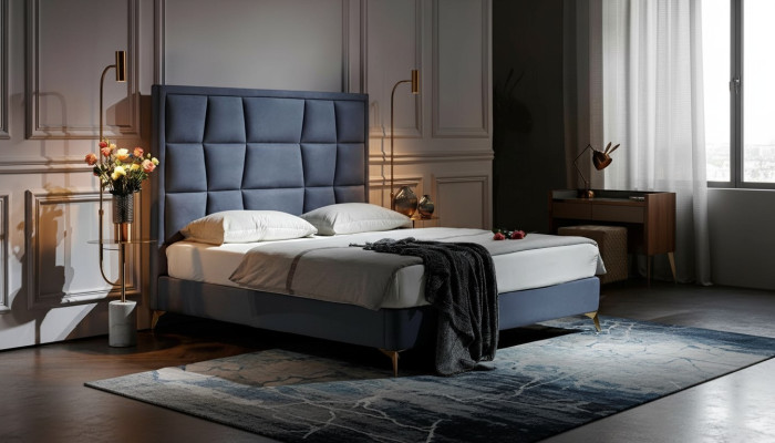 Komplettes Schlafzimmer Set Bett 2x Nachttisch 3 tlg. Sets Betten Designer Luxus