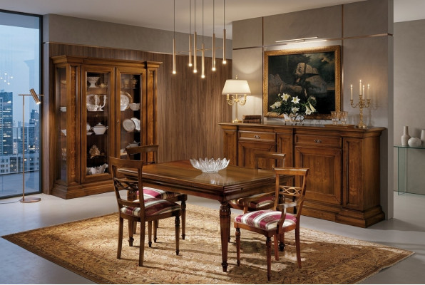 Komplett Esstisch 4 Stühle Esszimmer Set Ess Gruppe Holz Set Vitrine Kommode