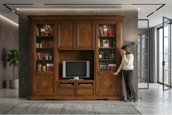 Tv Schrank Wandschränke Regal Holz Wohnzimmer Möbel Neu Wohnzimmer Wandregal