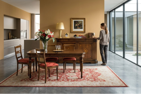 Designer Luxus Holz Vitrine Anrichten Italienische Möbel Echtes Holz Sideboard