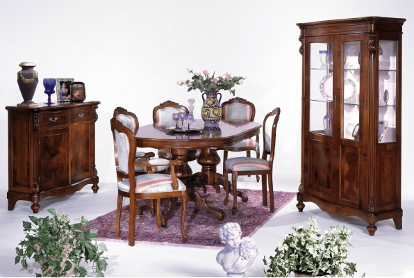 Esstisch Luxus Tisch Massiv Holz Möbel aus Italien Esszimmer Tische Einrichtung