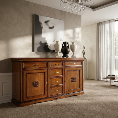 Kommode Schubladen Holz Kommode Wohnzimmer Sideboard Schrank Schränke Massiv Neu