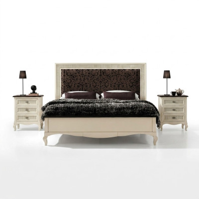 Schlafzimmer Bett Nachttisch Doppelbett Polster Betten Set Gruppe Garnitur 3tlg.