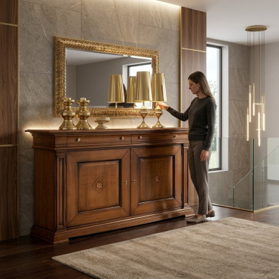 Kommode Wohnzimmer Kommode Schubladen Holz Sideboard Schrank Schränke Massiv Neu