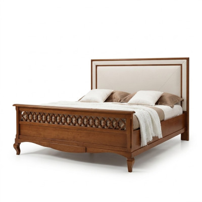 Doppelbett Betten Schlafzimmer Möbel Massivholz Vaccari cav giovanni Bett Neu