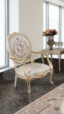 Sessel Möbel Stühle Art déco Design Lehnstuhl Textil Wohnzimmer Lounge