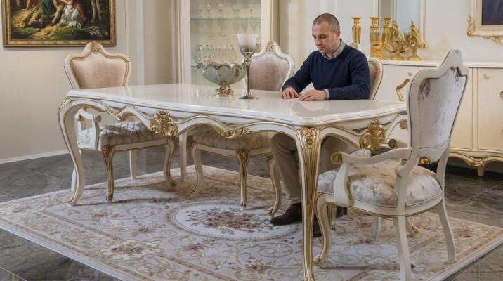 Esszimmer Esstisch Stuhl Set Gruppe Garnitur Tisch Garnitur Luxus 5tlg.