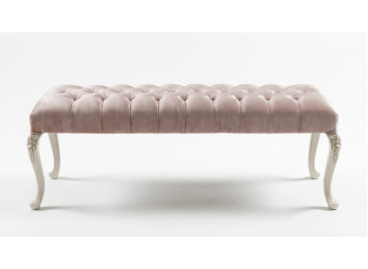 Hocker Polster Sitz Design Textil Relax Luxus Sitzbank Stoff Chesterfield