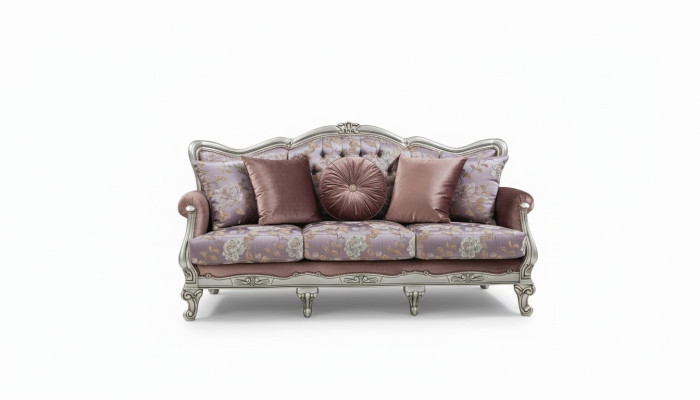 Sofa 3 Sitzer Lila Wohnzimmer Klassische Design Möbel Sofas Luxus Neu
