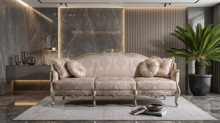 Polster Designer Möbel Dreisitzer Sofa 3 Sitzer Sofas Textil Couchen big