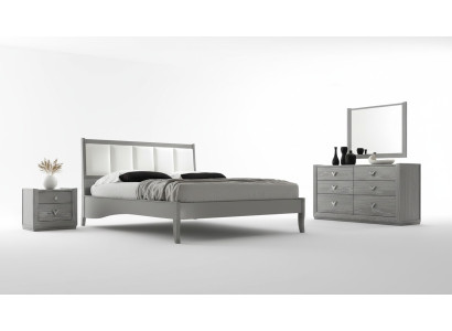 Schlafzimmer Bett Nachttisch Betten Holz Gruppe Doppel Design Garnitur Set 3tlg.