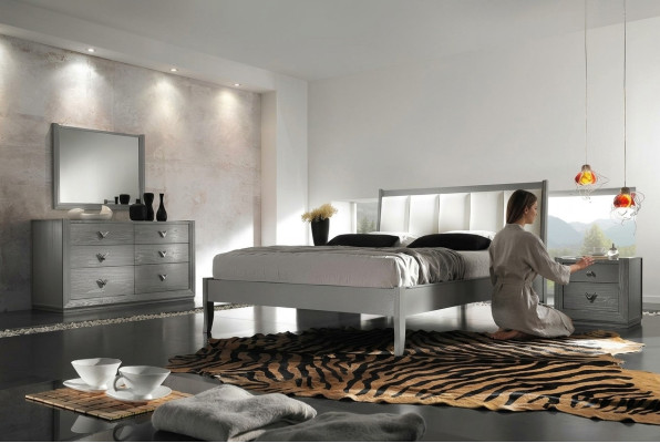 Schlafzimmer Bett Nachttisch Kommode Spiegel Garnitur Gruppe Doppel Neu Set 5tlg