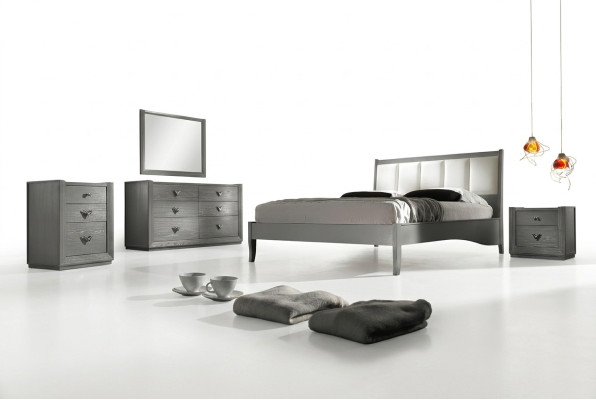 Schlafzimmer Bett Nachttisch Kommode Spiegel Garnitur Gruppe Doppel Neu Set 5tlg