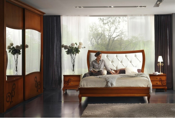 Luxus Schlafzimmer Bett Doppelbett Holz Polster Betten Doppel Bettrahmen Modern