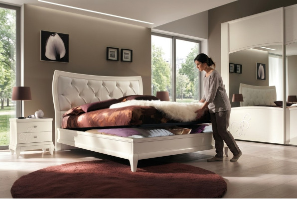 Schlafzimmer Bett Nachttisch Doppelbetten Modernes Bettgestell Betten Set 3tlg.