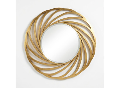 Rund Spiegel Hängespiegel Holz Modern Wandspiegel Möbel Spieglein Design 90x90