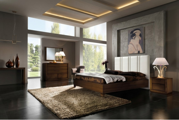 Schlafzimmer Bett Nachttisch Doppelbetten Modernes Bettgestell Betten Set 3tlg.