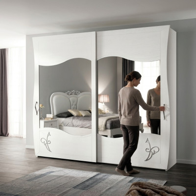 Kleiderschrank Mehrzweck Regale Schrank Regal Aufbewahrungs Garderobe Spiegel