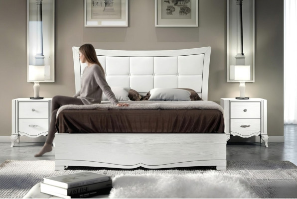 Schlafzimmer Bett Nachttisch Betten Holz Garnitur Modern Nachttische Set 3tlg.