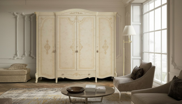 Kleiderschrank Schrank Barock Stil Holz Möbel Klassische Schlafzimmer Schränke