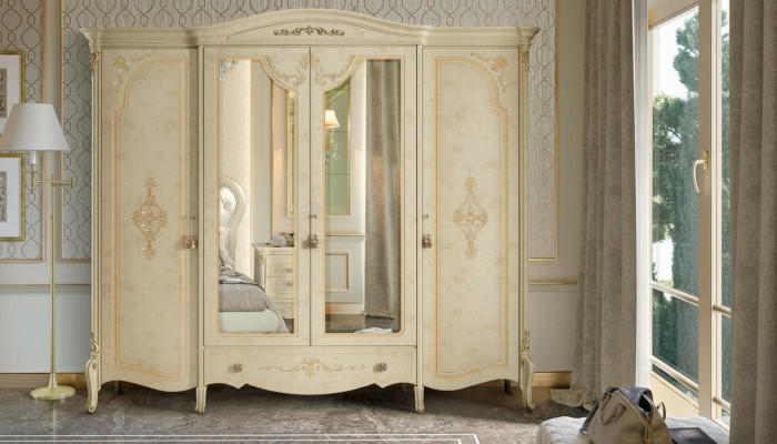Kleiderschrank Schrank Barock Stil Möbel Klassische Schlafzimmer Schränke Holz