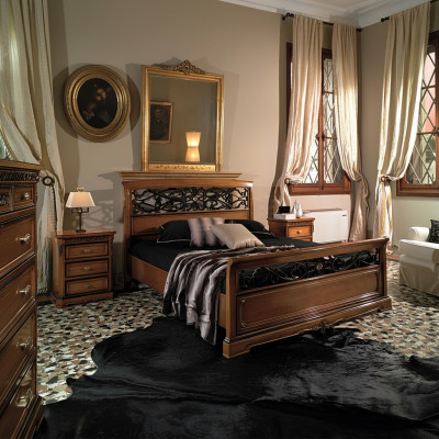 Schlafzimmer Set Bett mit 2 Nachttischen Betten Design Möbel Einrichtung 3tlg.