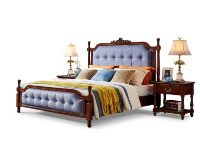 Schlafzimmer Bett Nachttisch Betten Garnitur Holz Bettrahmen Set 3tlg.