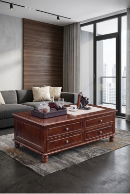 Klassischer Couchtisch Tisch Wohnzimmer Holz Couchtische Mit Schubladen