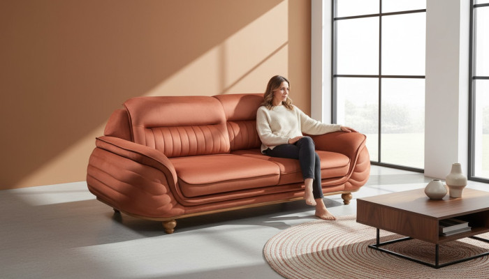 Sofa 3 Sitzer Möbel Stoff Dreisitzer Sofas Wohnzimmer Klassisches Stil
