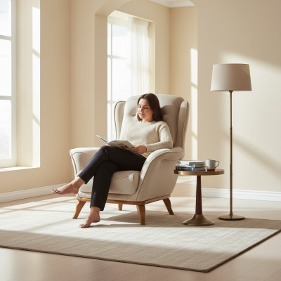 Sessel Luxus Design Möbel Klassisches Stil Design Textil Wohnzimmer